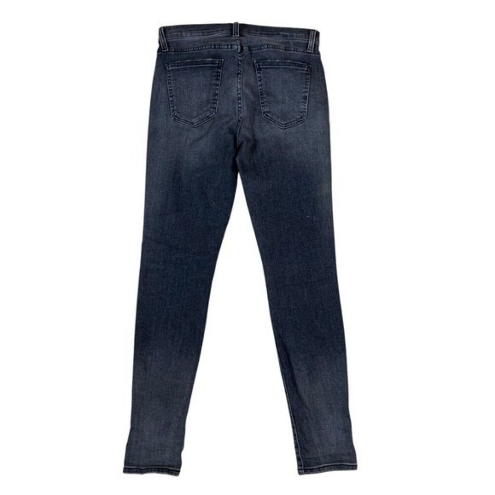Current Elliott High Waist Skinny Jeans Dark Wash Stretch Denim 28 Gray‎ - Picture 4 of 5